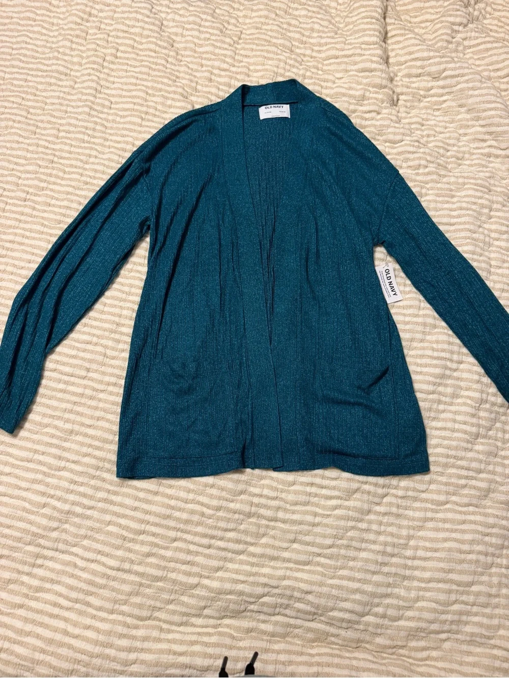 Old Navy Teal Open Front Girl’s Cardigan Sweater